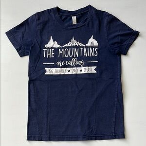 DISNEY Youth “The Mountains Are Calling” T-Shirt